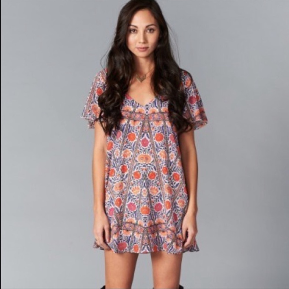 Show Me Your Mumu Kylie Floral Mini Dress New Size Small